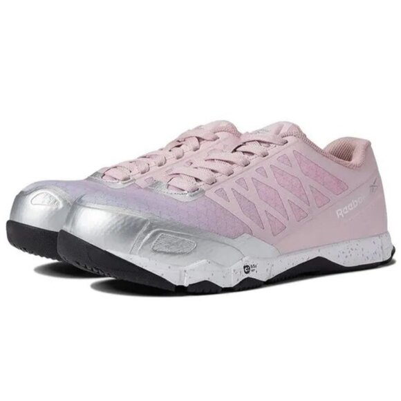 Reebok Work Speed TR Work Athletic Work Shoe Women's Size11.5W Pink & Silver NIB - Picture 1 of 12